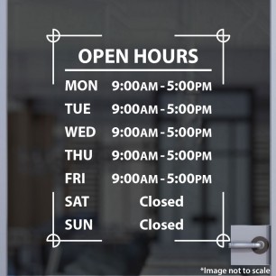 Open Hours Style 22